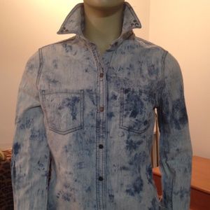 Rock & Republic Western Studded Denim Shirt Size S